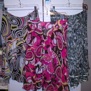 3 lined skirts, all size 8.
